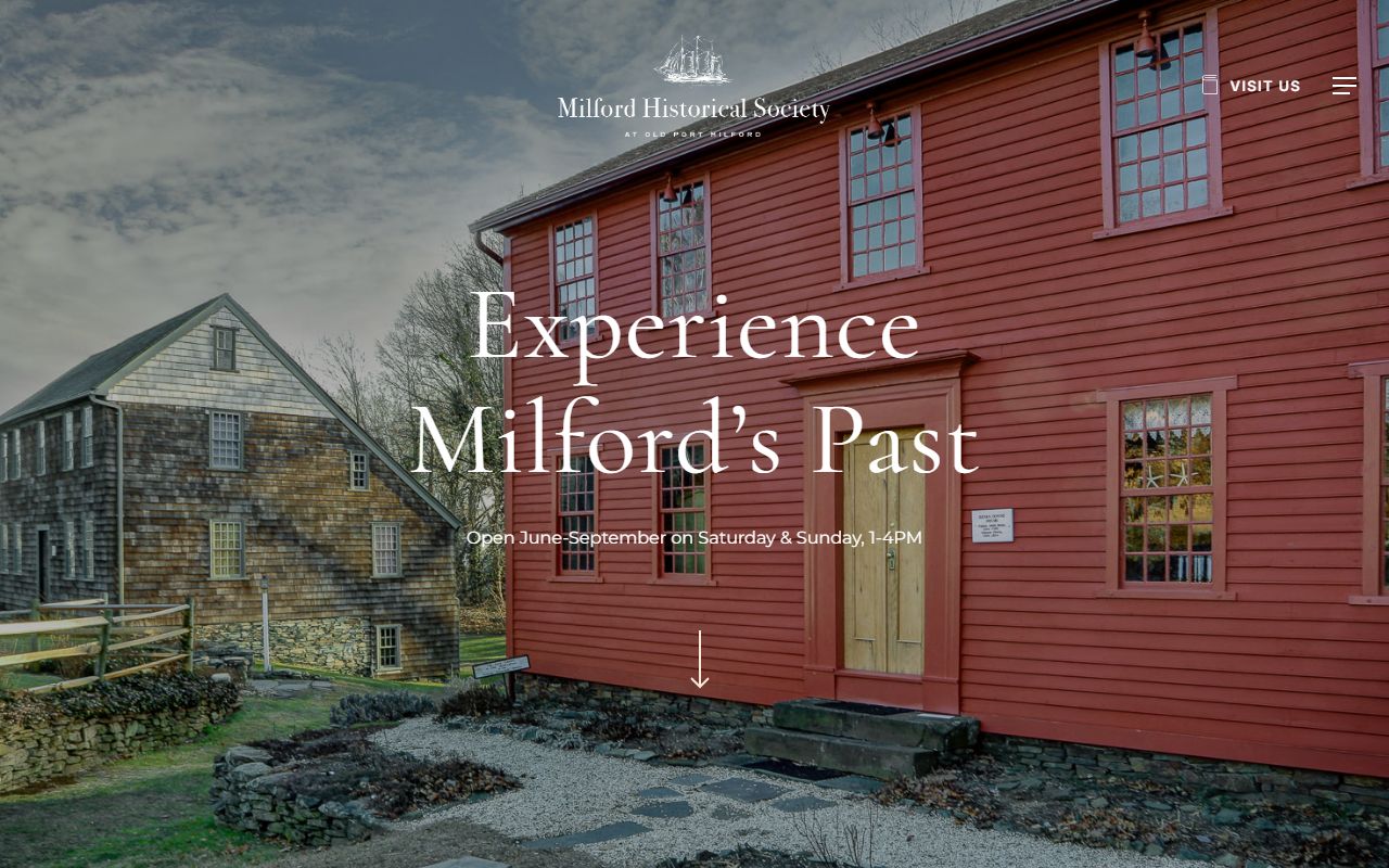 Milford Historical Society page with Family Court Records and local history archives